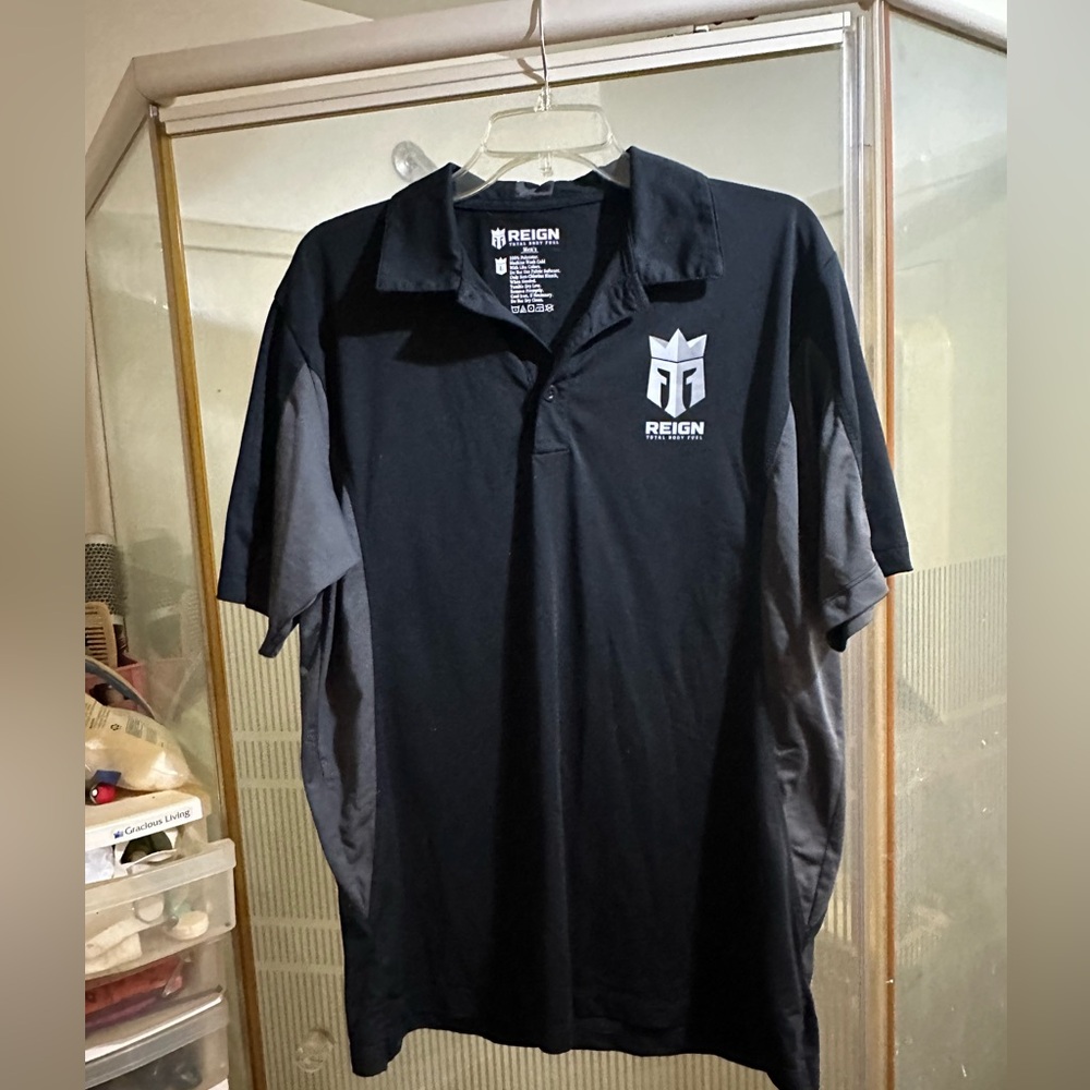Reign Energy Drink polo style Shirt. Large